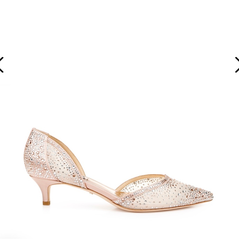 Badgley Mischka Rose Gold Madelyn Kitten Heel - Picture 3 of 8